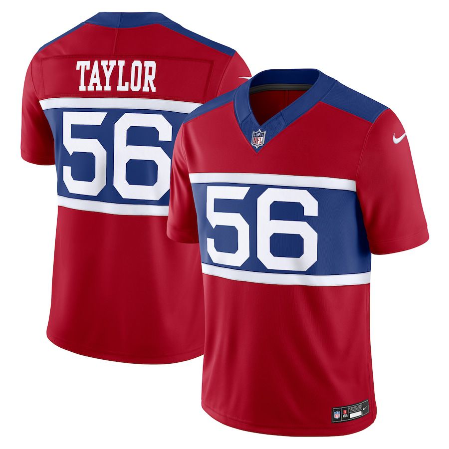 Men New York Giants #56 Lawrence Taylor Nike Century Red Alternate Vapor F.U.S.E. Retired Player Limited NFL Jersey